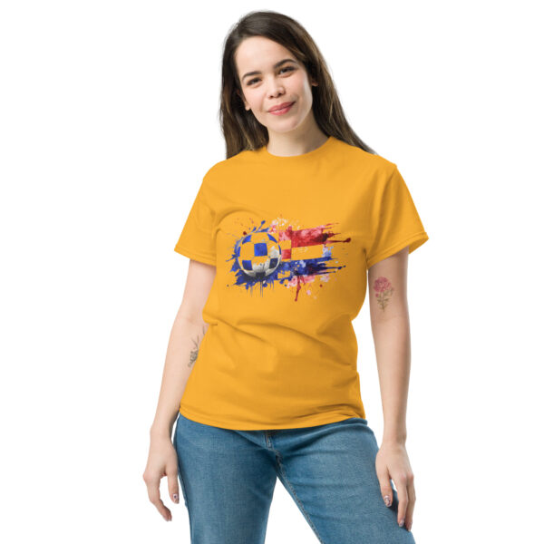 „Kroatien Fußball Splash“ – Unisex T-Shirt mit dynamischem Farben-Design – Bild 8
