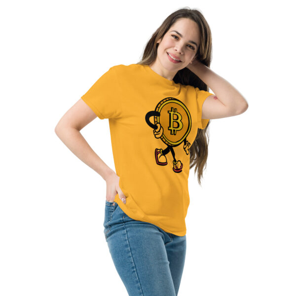 „Bitcoin Walker“ – Unisex T-Shirt mit lustigem Krypto-Motiv für Bitcoin-Fans – Bild 14