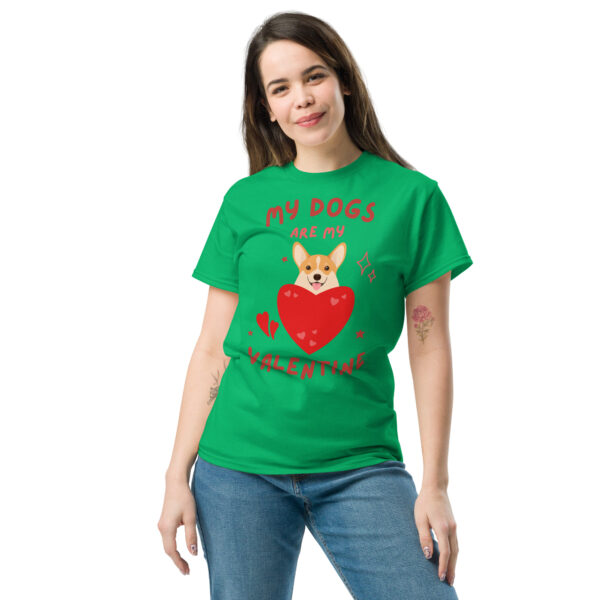„My Dogs Are My Valentine“ – Lustiges Hunde T-Shirt für Hundefans (Unisex) – Bild 8