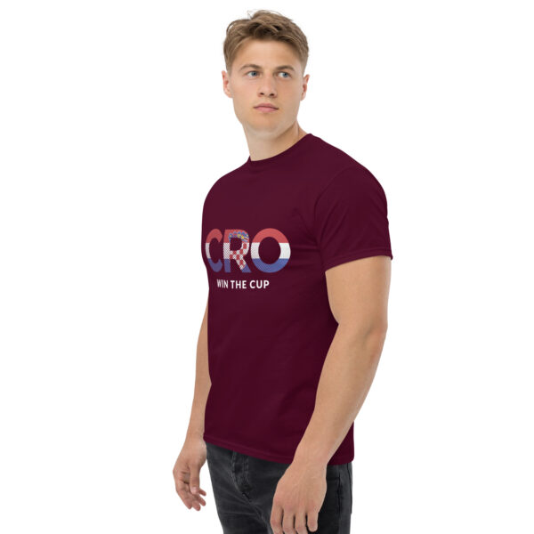 „CRO Win The Cup“ – Kroatien Fußball T-Shirt für Fans (Unisex) – Bild 5