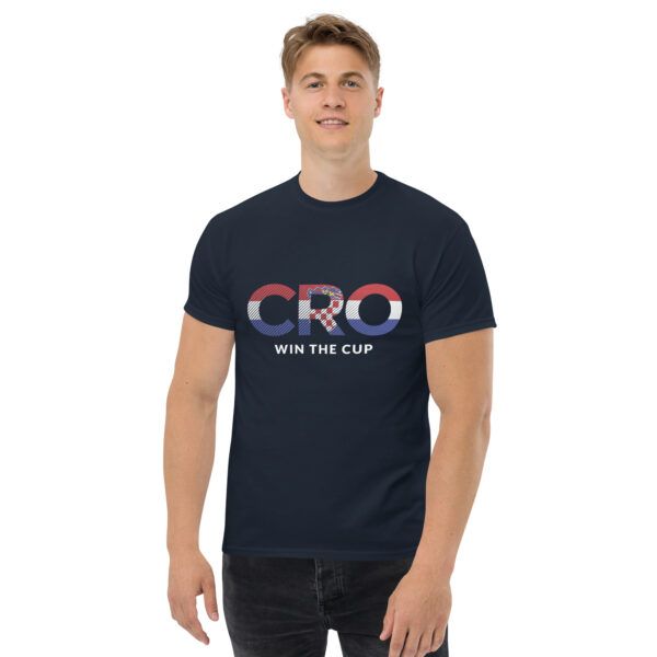 „CRO Win The Cup“ – Kroatien Fußball T-Shirt für Fans (Unisex) – Bild 14