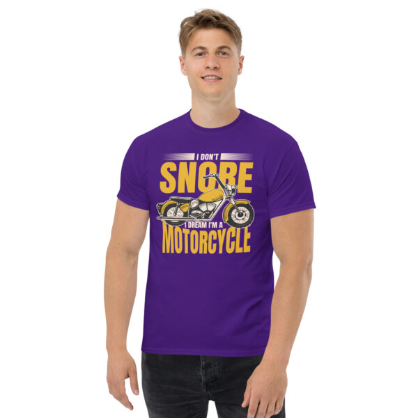 „I Don’t Snore – I Dream I’m a Motorcycle“ – Lustiges Biker T-Shirt für Motorrad-Fans (Unisex) – Bild 13