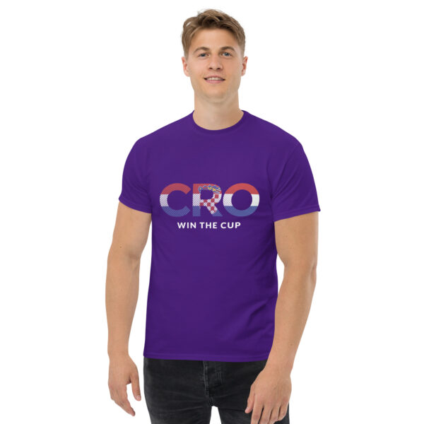 „CRO Win The Cup“ – Kroatien Fußball T-Shirt für Fans (Unisex)