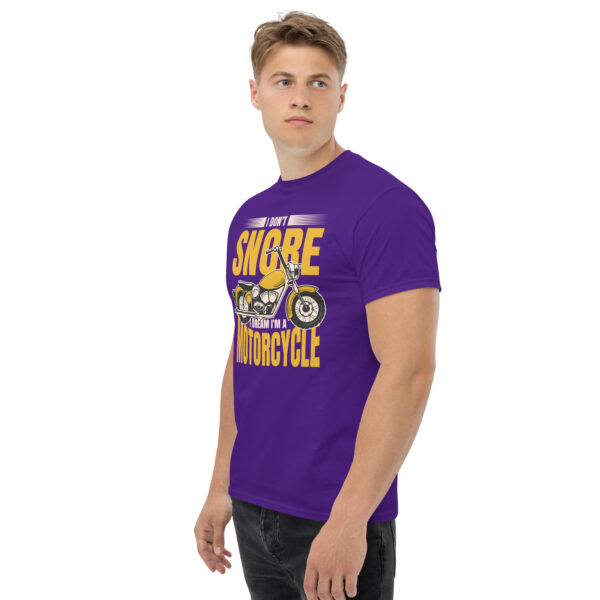 „I Don’t Snore – I Dream I’m a Motorcycle“ – Lustiges Biker T-Shirt für Motorrad-Fans (Unisex) – Bild 16