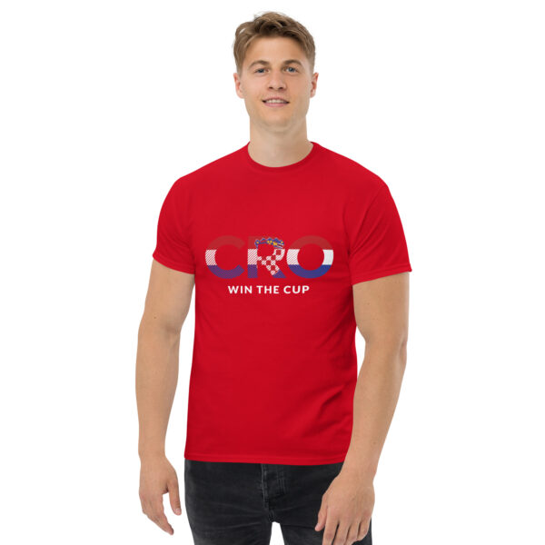 „CRO Win The Cup“ – Kroatien Fußball T-Shirt für Fans (Unisex) – Bild 25