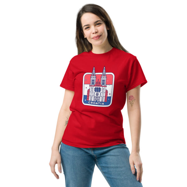 „Kroatien Kathedrale“ – Zagreb Design T-Shirt (Unisex) – Bild 10