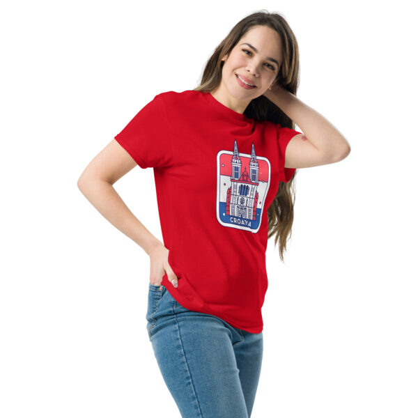 „Kroatien Kathedrale“ – Zagreb Design T-Shirt (Unisex) – Bild 11