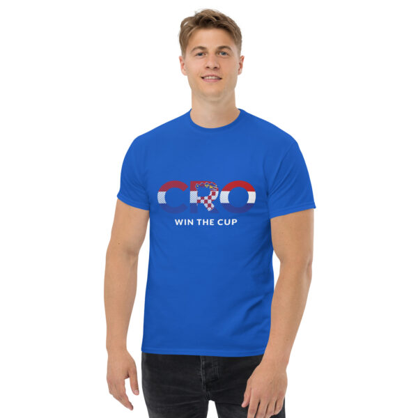 „CRO Win The Cup“ – Kroatien Fußball T-Shirt für Fans (Unisex) – Bild 31