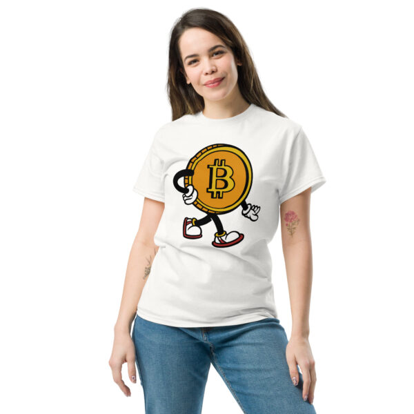 „Bitcoin Walker“ – Unisex T-Shirt mit lustigem Krypto-Motiv für Bitcoin-Fans – Bild 16