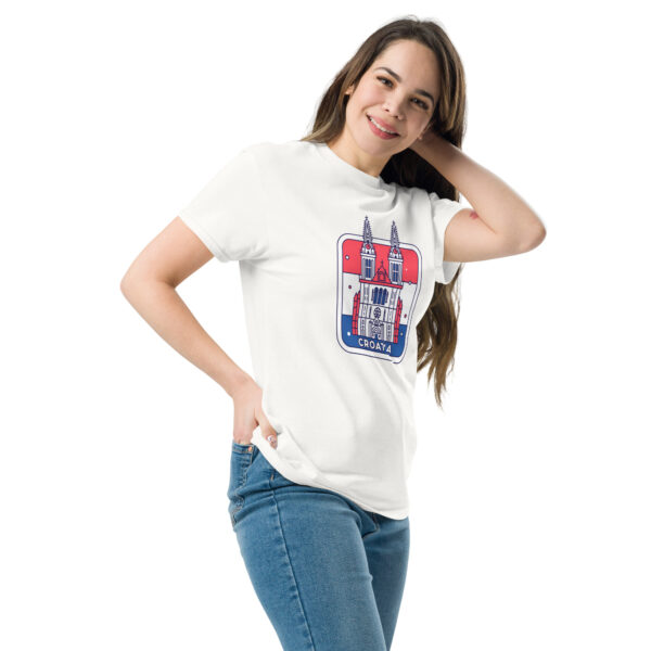 „Kroatien Kathedrale“ – Zagreb Design T-Shirt (Unisex) – Bild 14